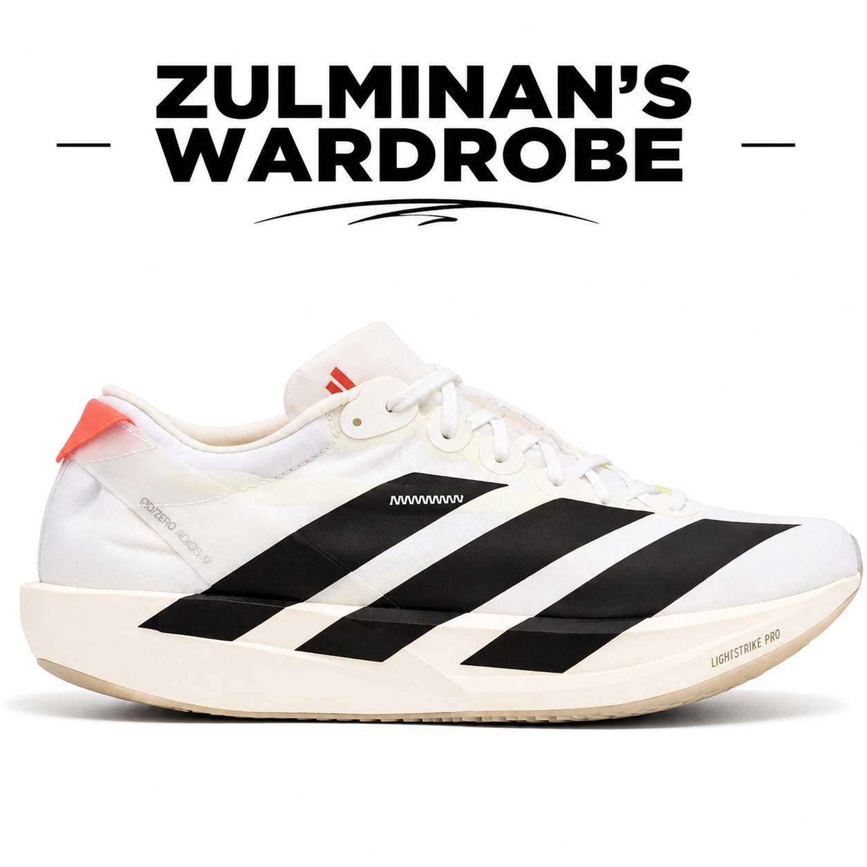 Adizero Adios 9 White/Black Running Shoes